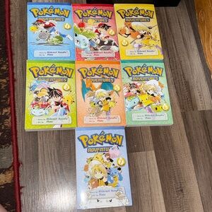 Pokemon Adventures Book Set - Red, Blue, Green, Yellow, Orange